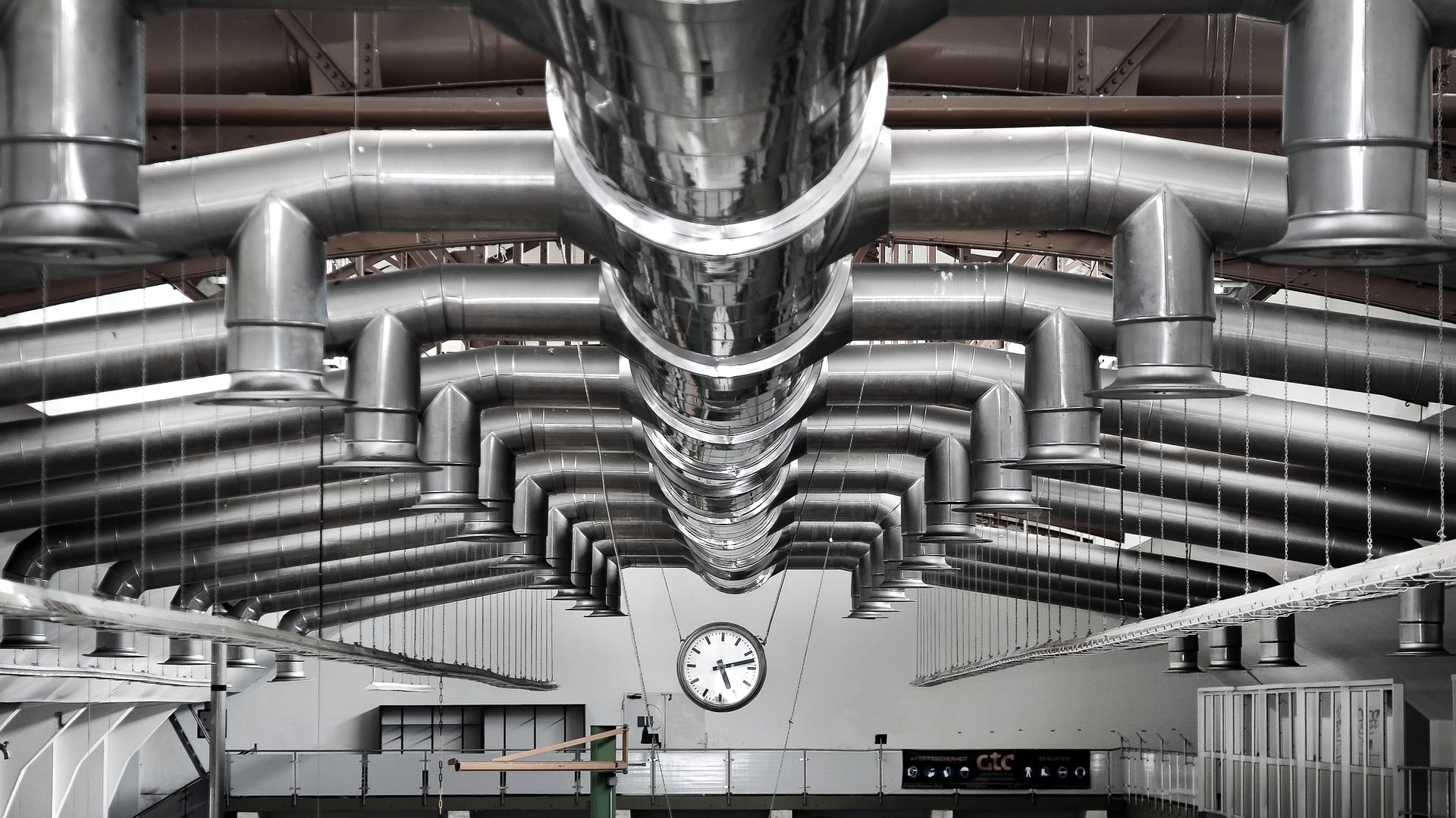 Un système de ventilation installé dans une usine